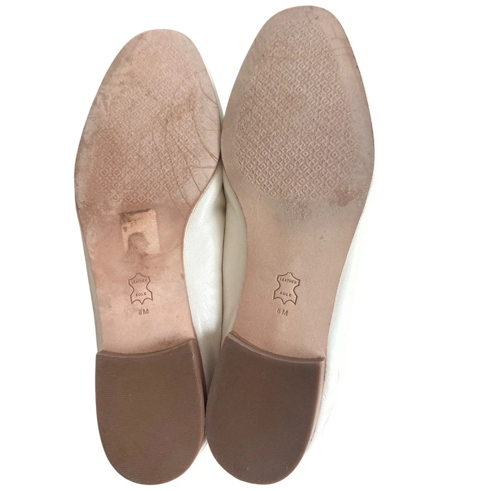 Tory Burch Mini Benton Gingham Chain Charm Loafers Ivory Green Size 8
